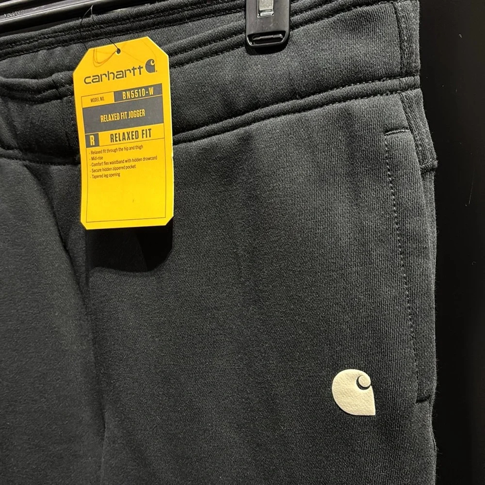 Carhartt Relaxed Fit Midrise joggers,elastic drawstring waist,hip & a zip pocket - Picture 2 of 9